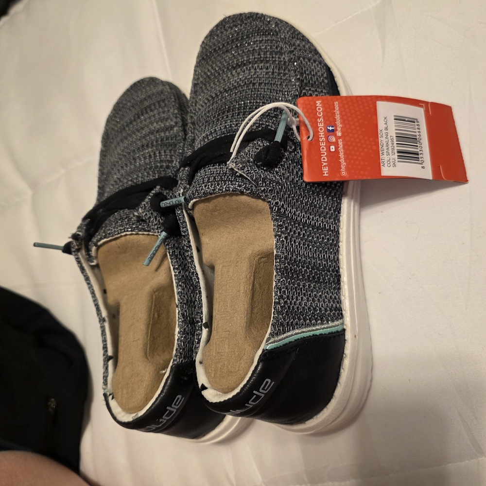 Hey Dudes Black and Gray Shoes